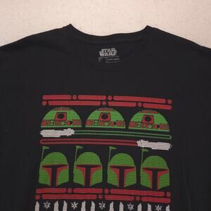 Star Wars Short Sleeve Crew Neck Casual T-Shirt Adult Mens Size Large L Black
